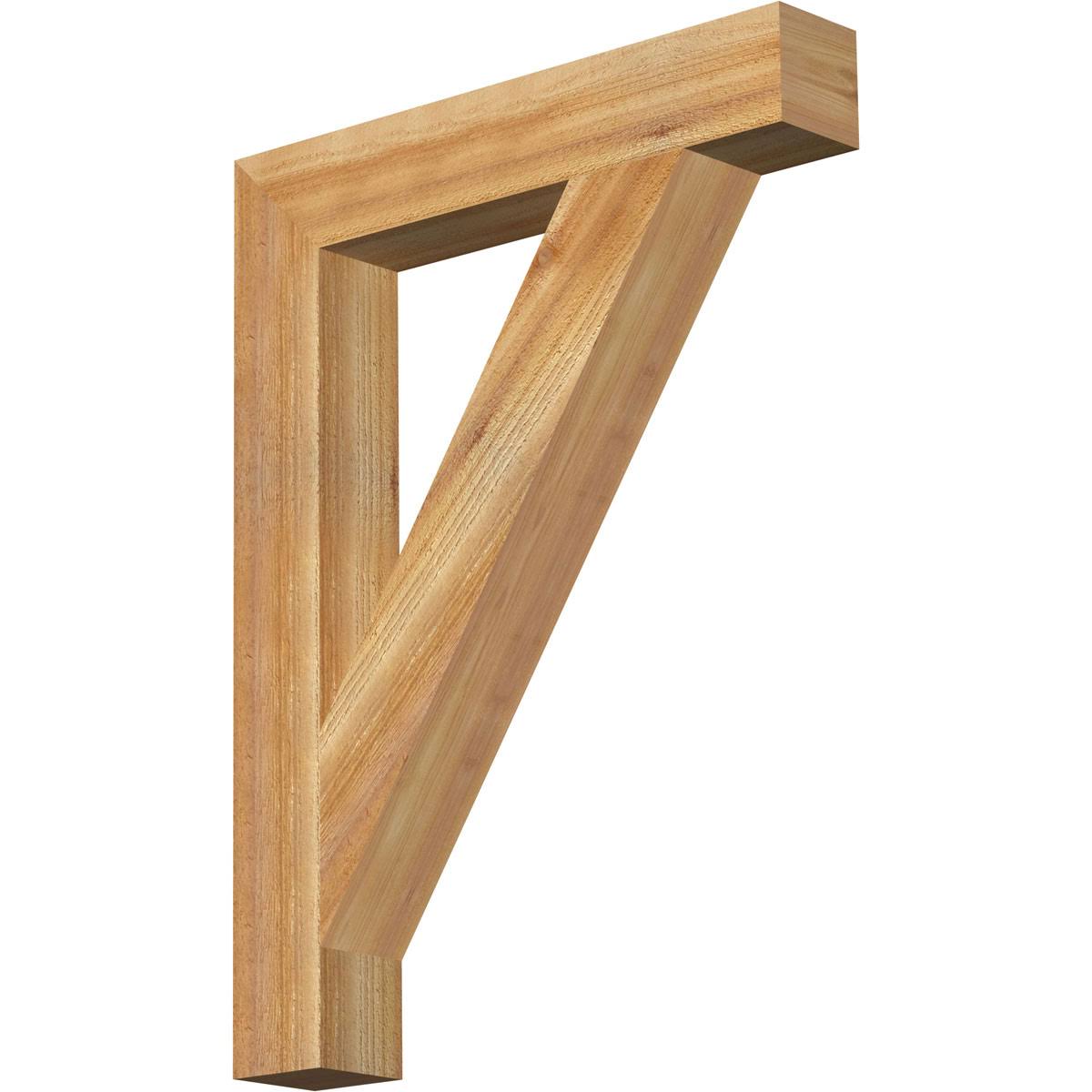 Traditional Block Rough Sawn Bracket, Western Red Cedar K202002