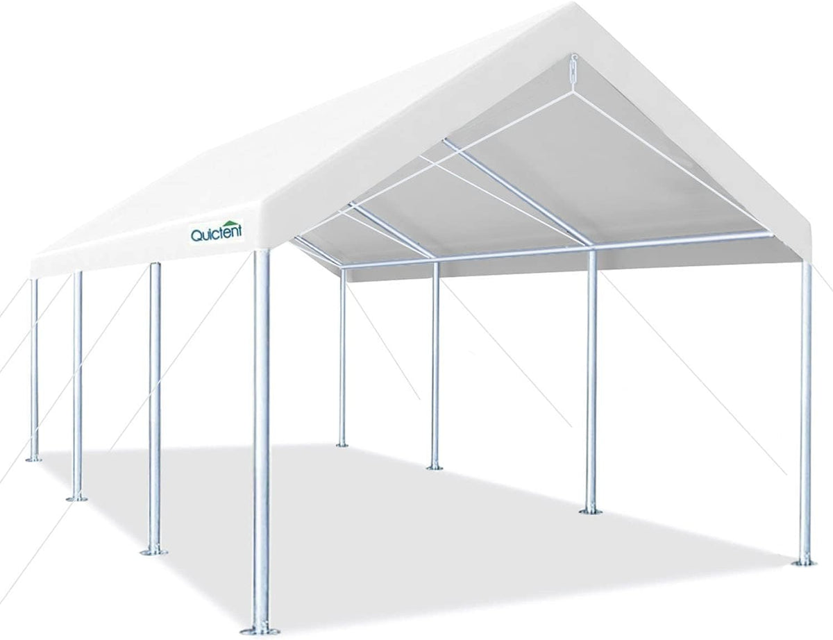 10’x20’ Galvanized Car Canopy Shelter with 4 Reinforced Steel Cables A865294