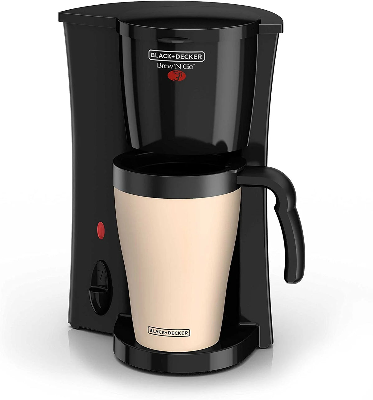 Personal Coffeemaker with Travel Mug, Black/Beige T71980