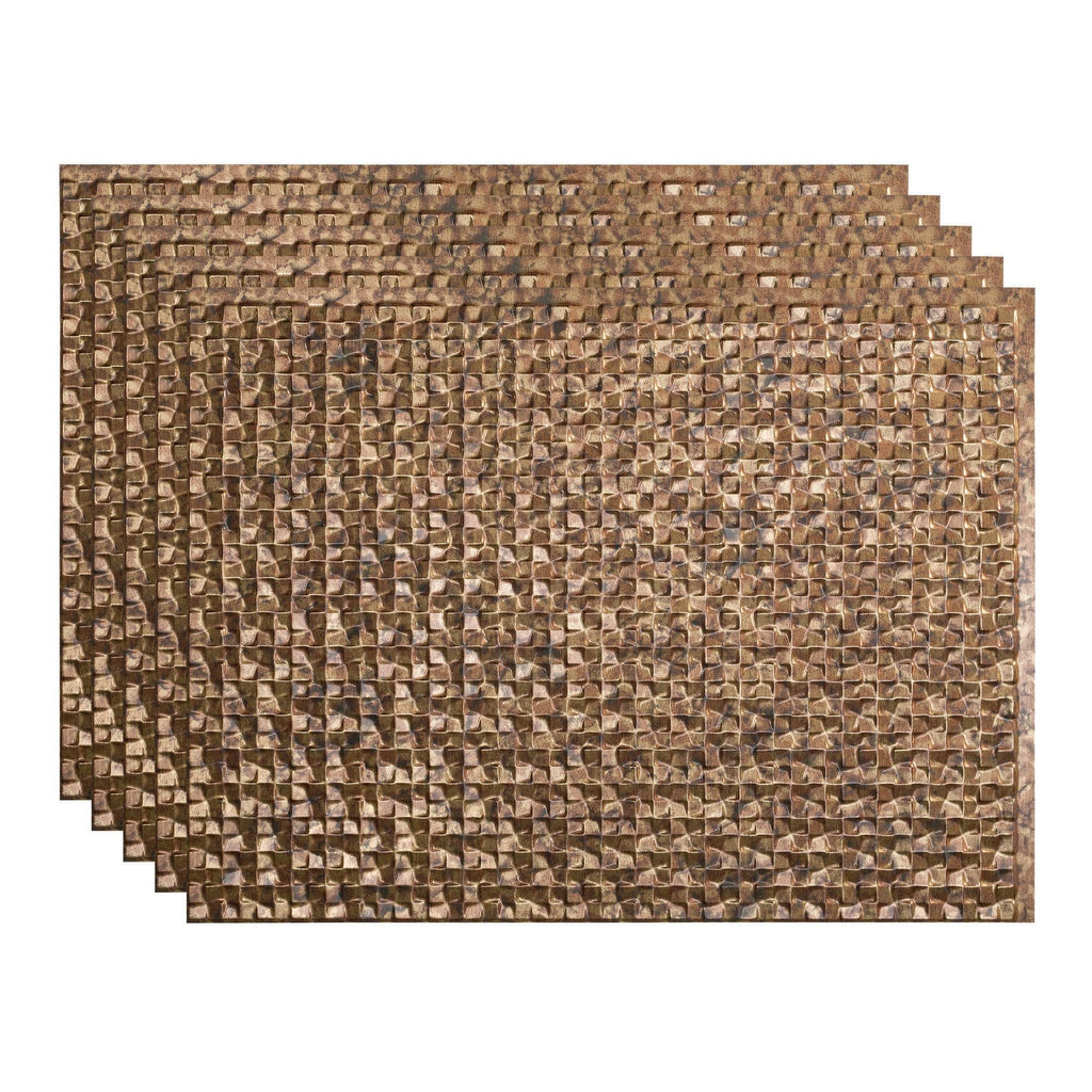 18in x 24in Cracked Copper Backsplash Panel (5 Pack) V142