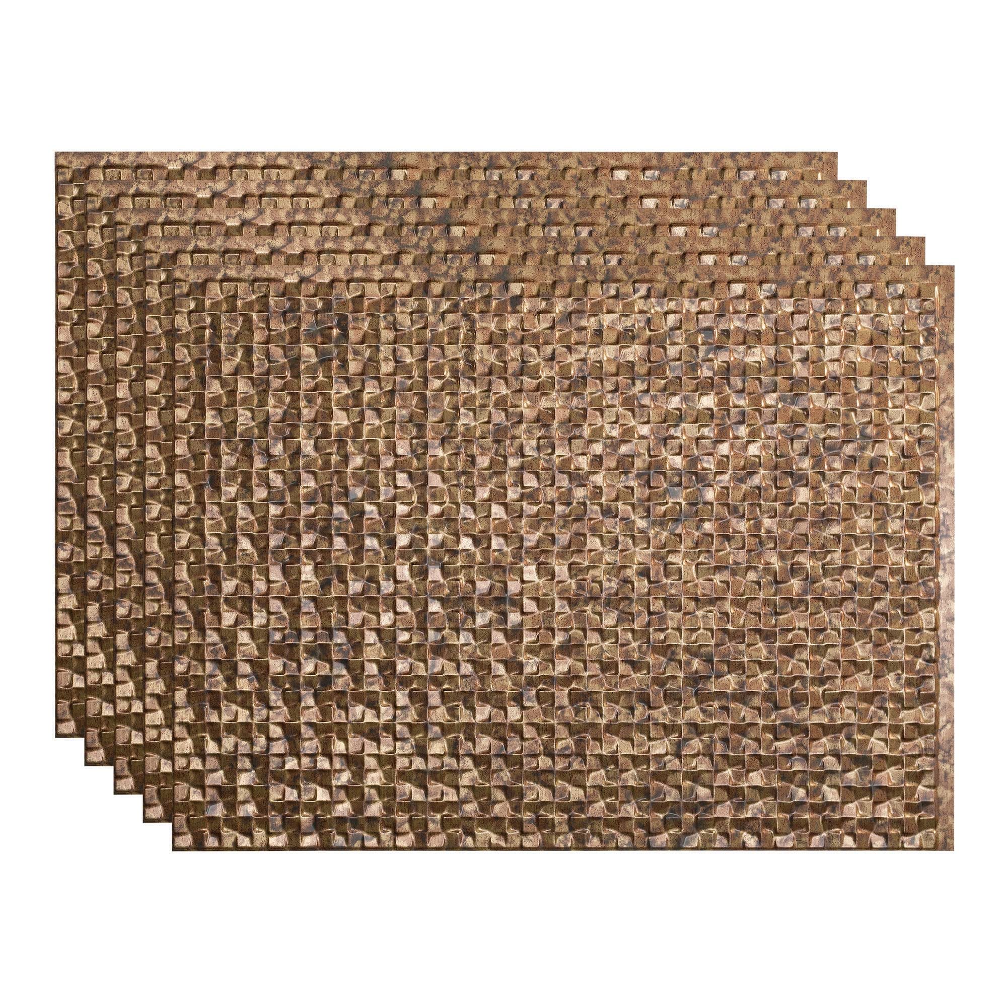 18in x 24in Cracked Copper Backsplash Panel (5 Pack) V142