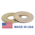 1/2 inch Grade 8 Flat Washer USS Pattern Medium Carbon Steel Yellow Zinc Plated Pk 100 L245