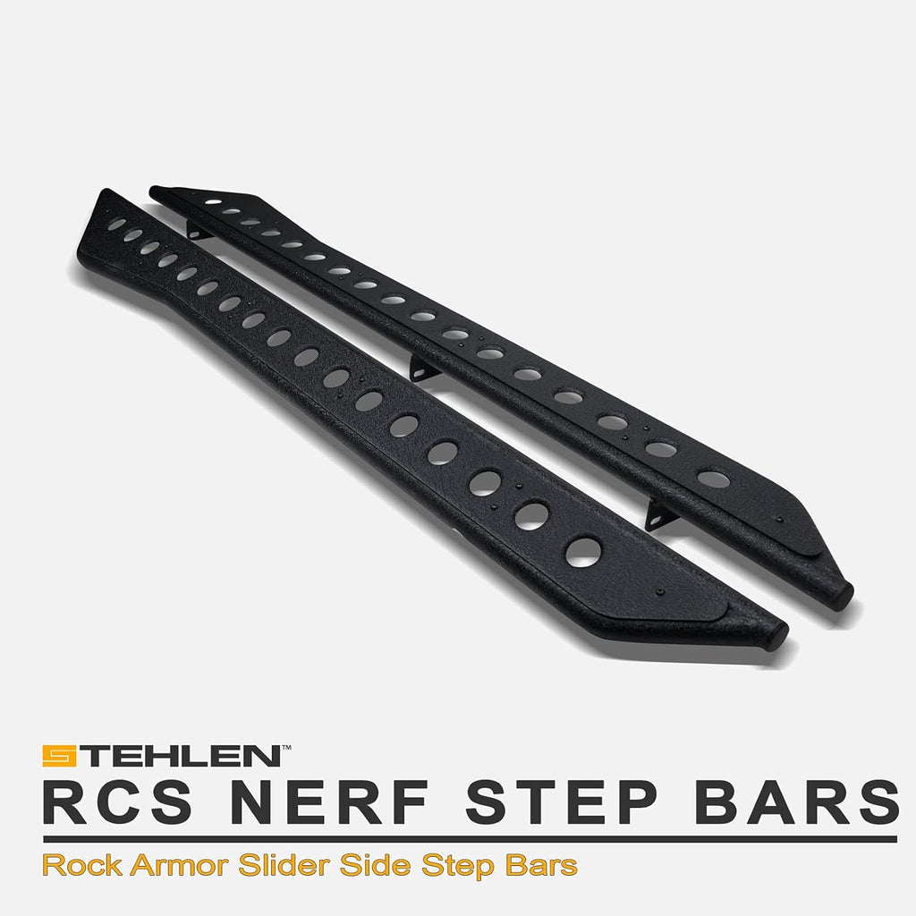 Textured Black Rock Slider Side Step Rails for Ram 1500 Crew Cab G826234