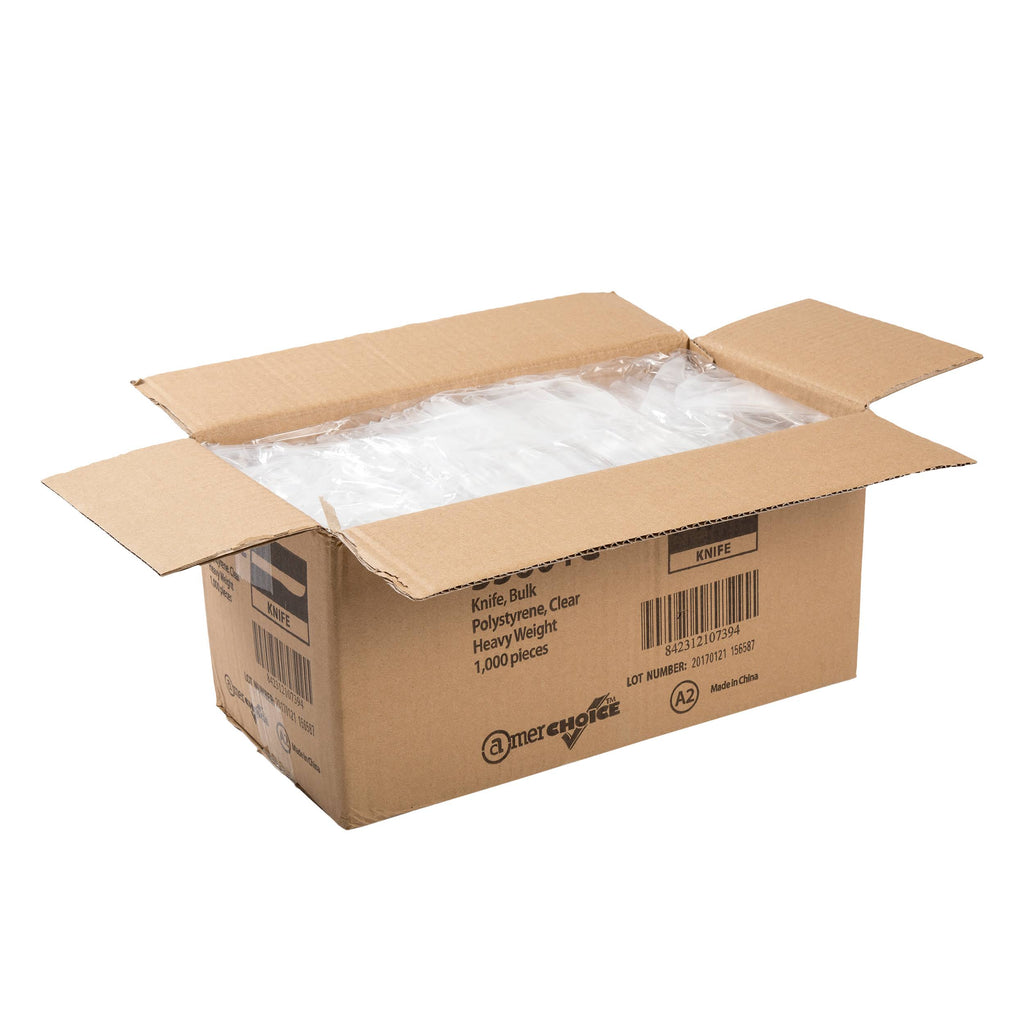 Clear Polystyrene Knives, Case of 1000 A59251