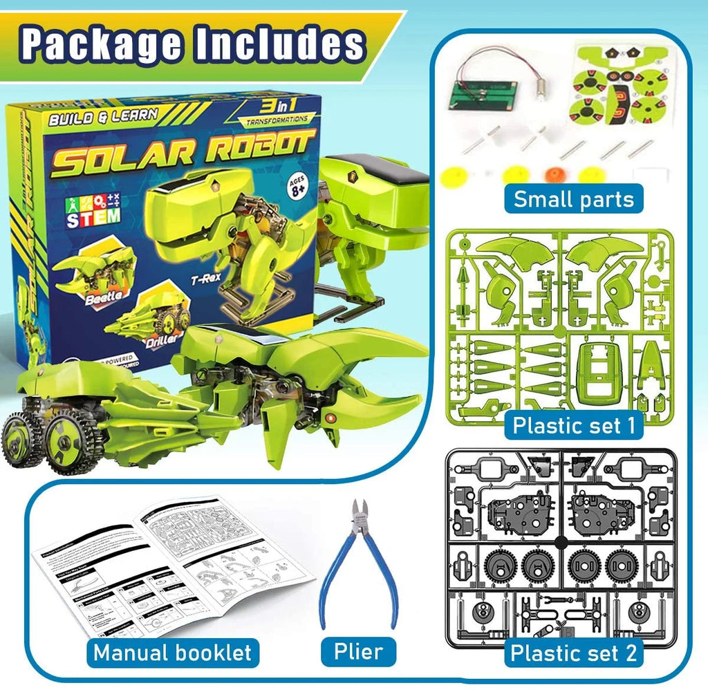 3 in 1 Solar STEM Robot Building Kit for Kids Ages 8 9 10 11 12 U7258
