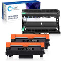 Compatible Toner Cartridge and Drum Unit Replacements for Brother Printer (2 Toner Cartridges, 1 Drum Unit, 3 Pack) W438642