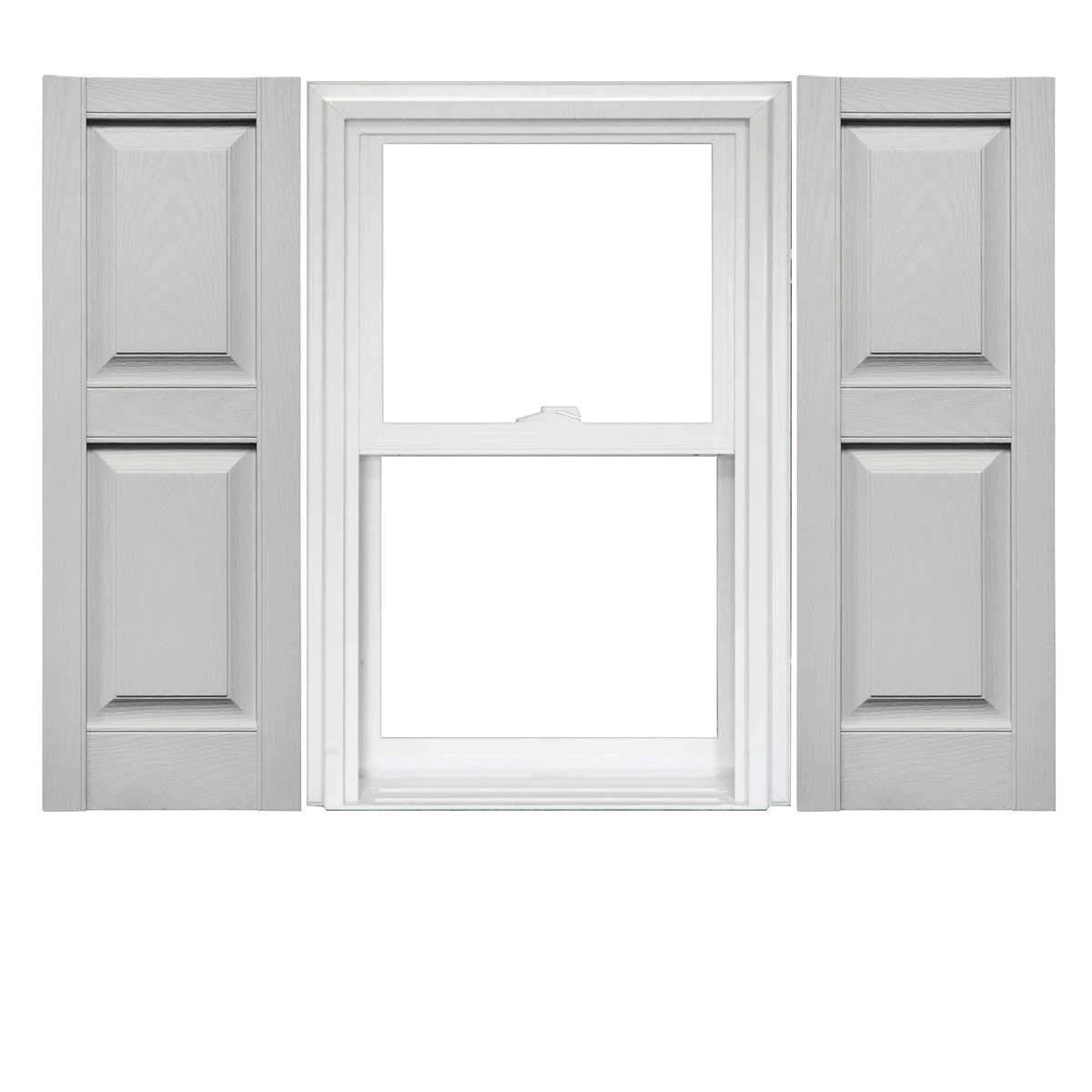 Raised Panel Vinyl Shutters (1 Pair) 14.75 x 47 Paintable Q587010