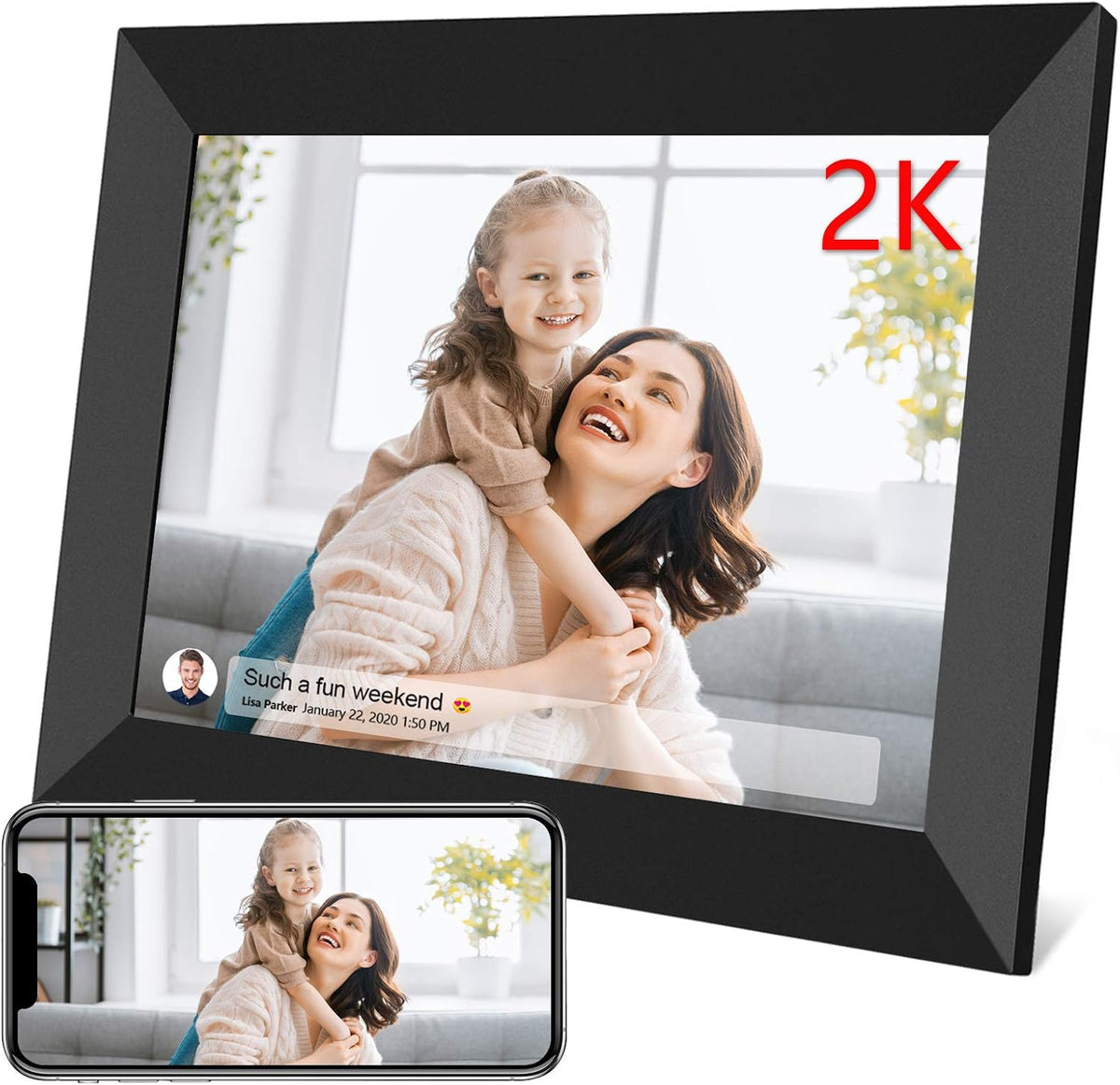 10 Inch Smart WiFi Digital Photo Frame 2K IPS LCD Touch Screen 16GB Storage P200461