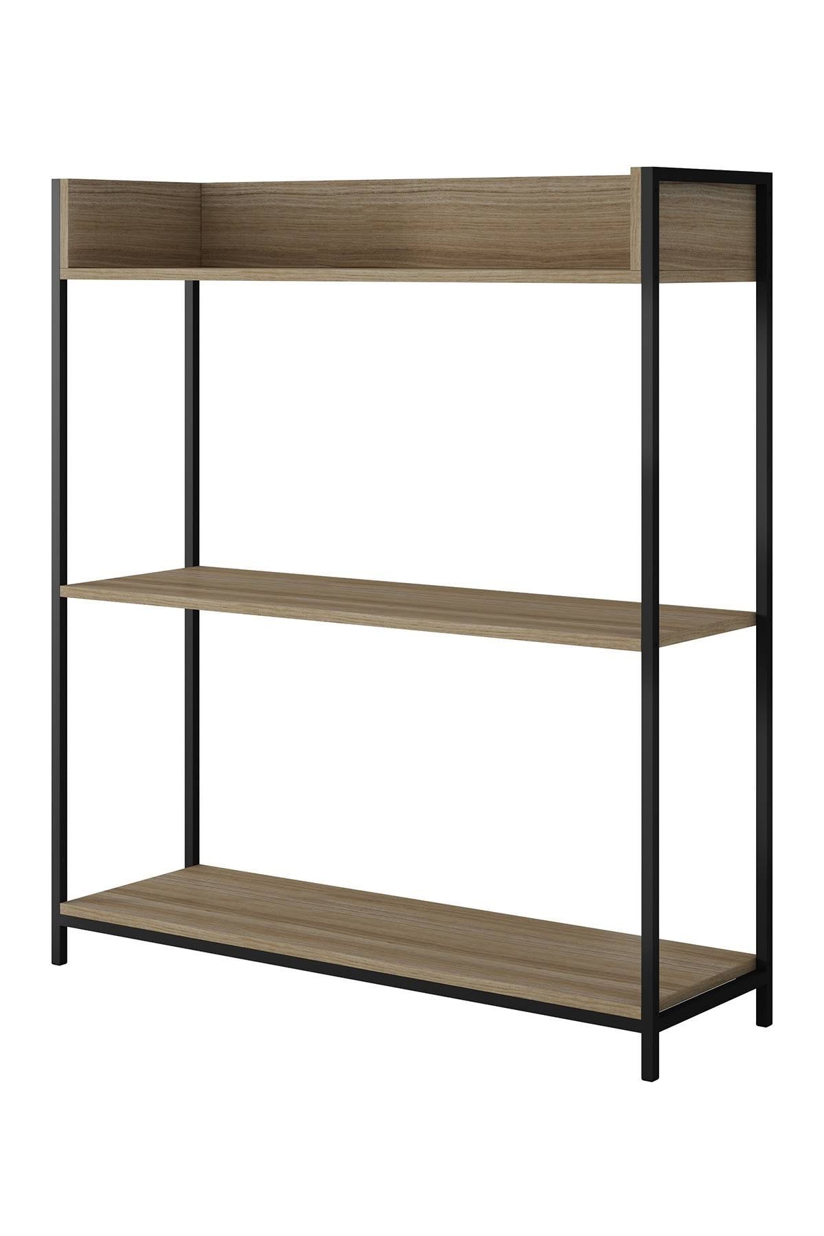 3 Shelves Dark Oak Bookcase D137533