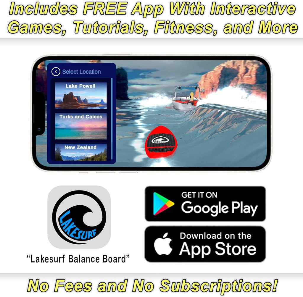 Wakesurf Balance Board With Tracking App And Phone Mount Y9792