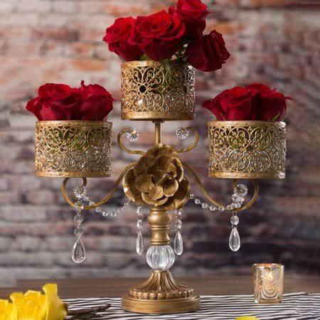 Gold Metal Candelabra Z8566