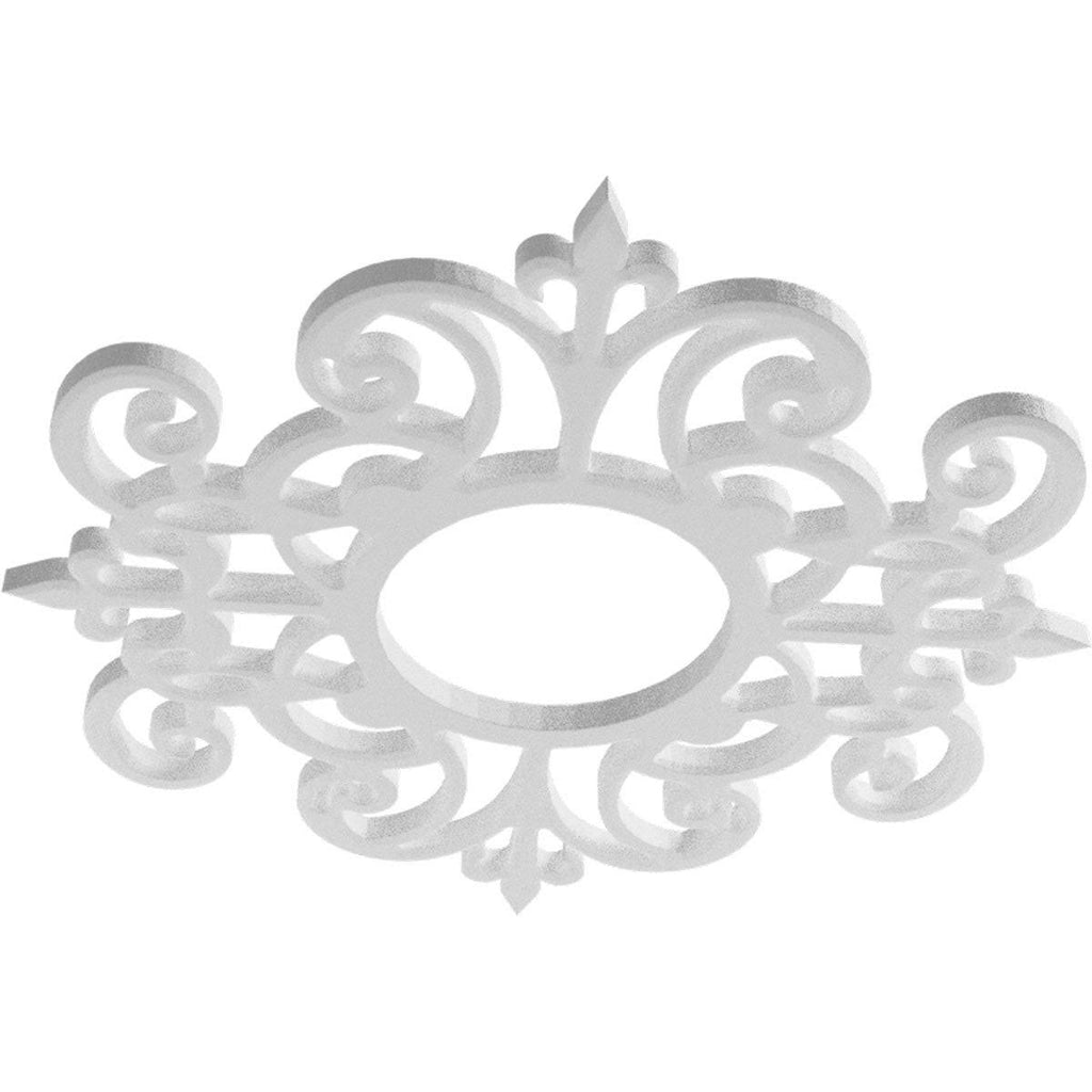 38x22OD x 12 3/8x22ID x 1x22P Dijon PVC Pierced Ceiling Medallion N85016