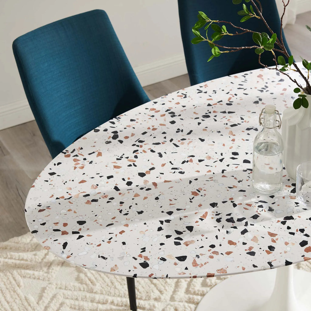 White Oval Wood Dining Table G802763