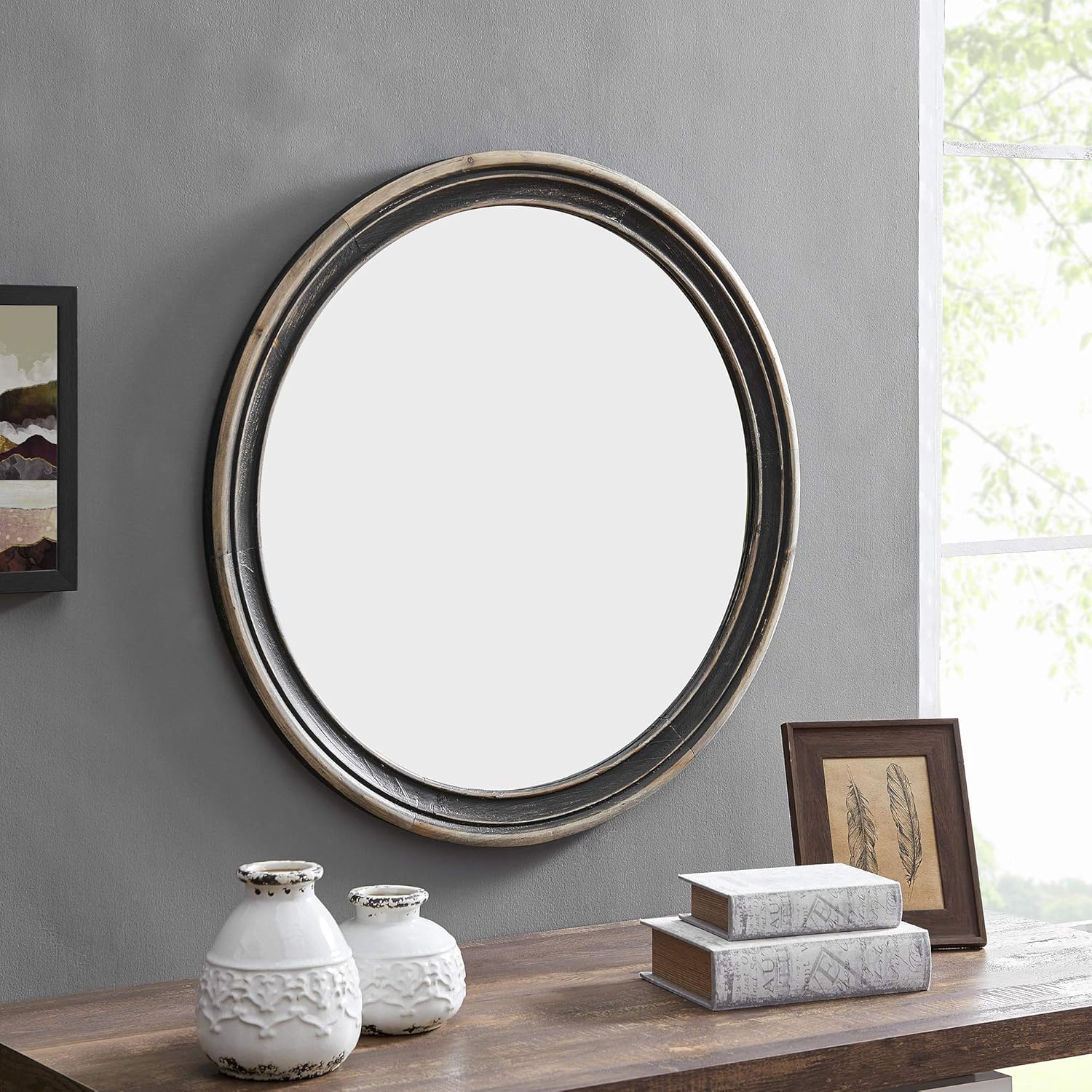 White Farmhouse Mirror U72635