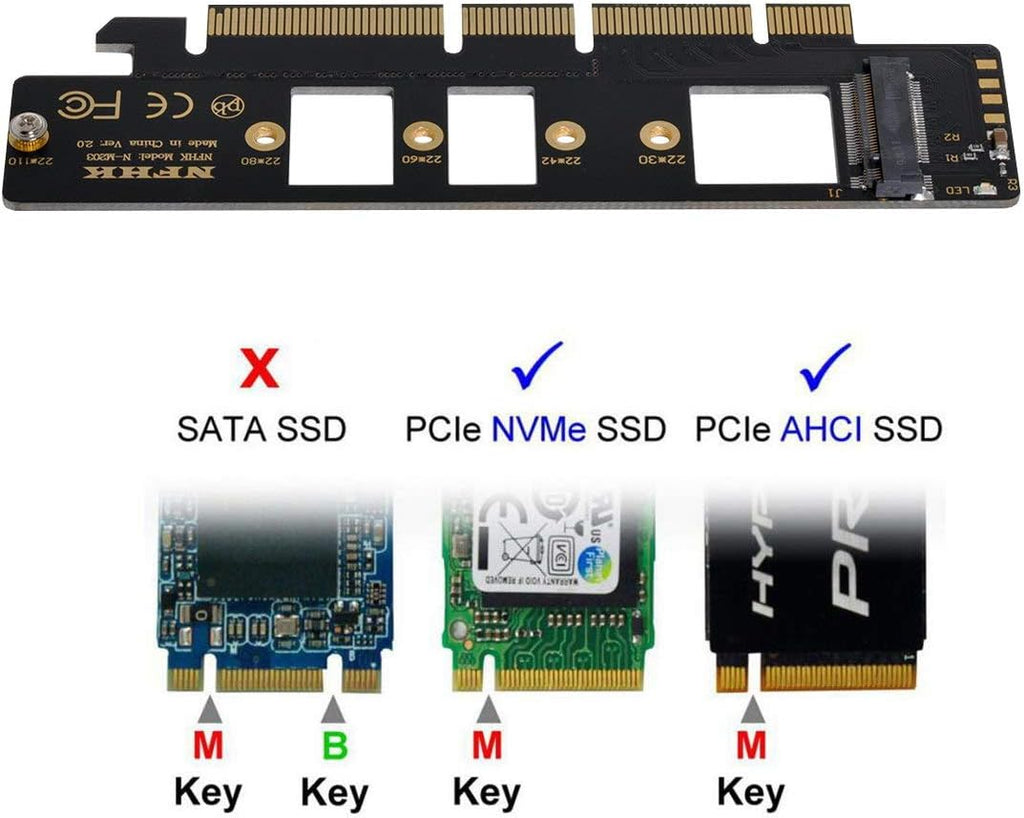 NGFF M.2 M-Key NVME AHCI SSD to PCI-E 3.0 16x 4X Adapter Y641