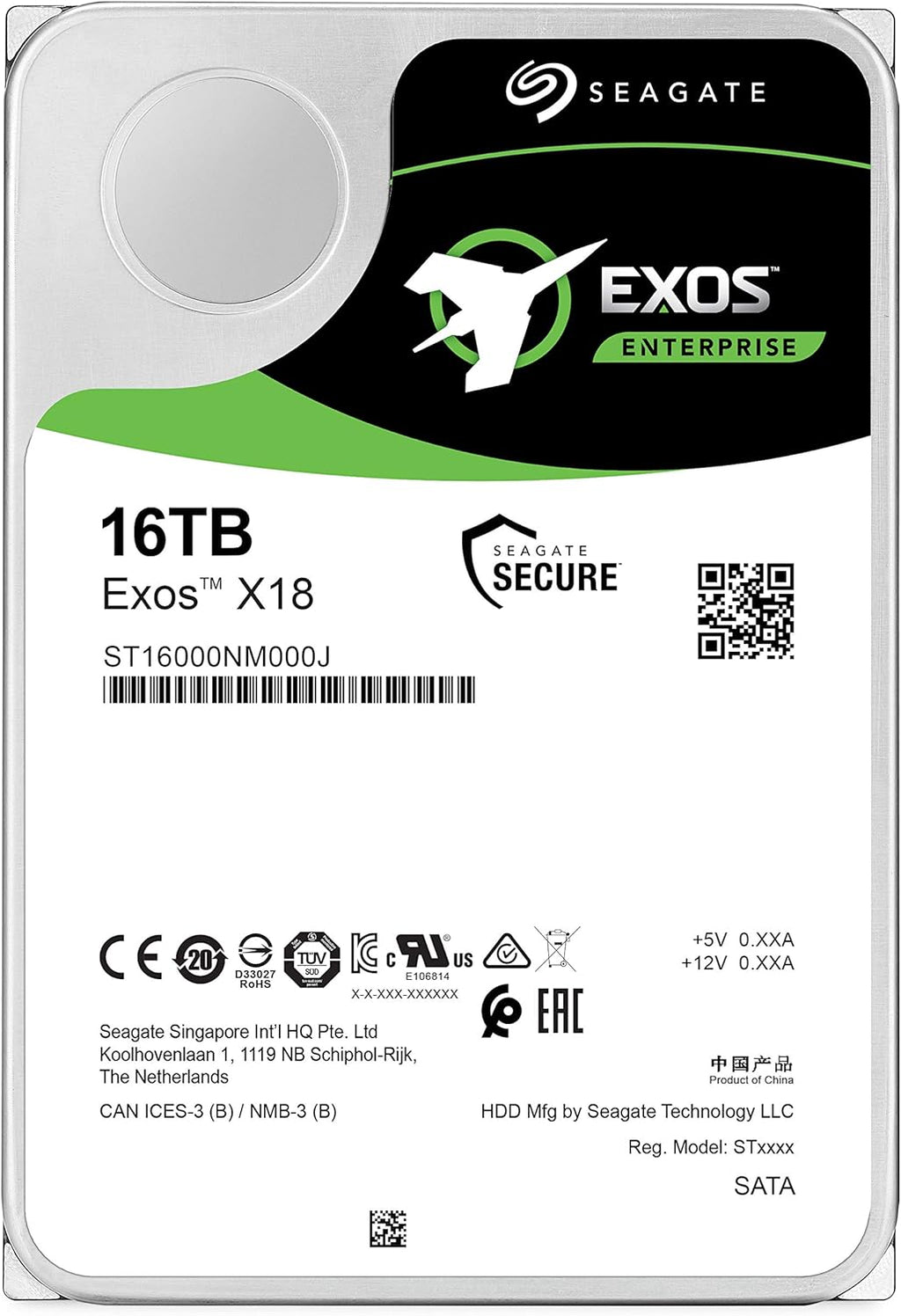 16TB Enterprise HDD SATA 6Gb/s 7200 RPM 512e and 4Kn J75308