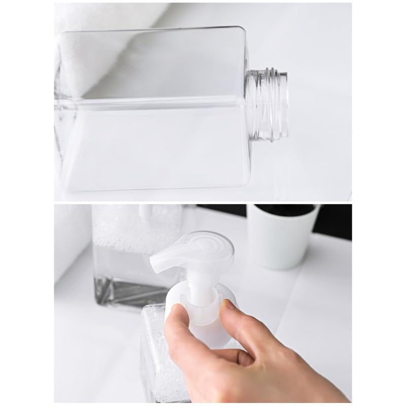 2PCS Refillable Foaming Soap Dispenser Pump Bottle Plastic 250ml B885632