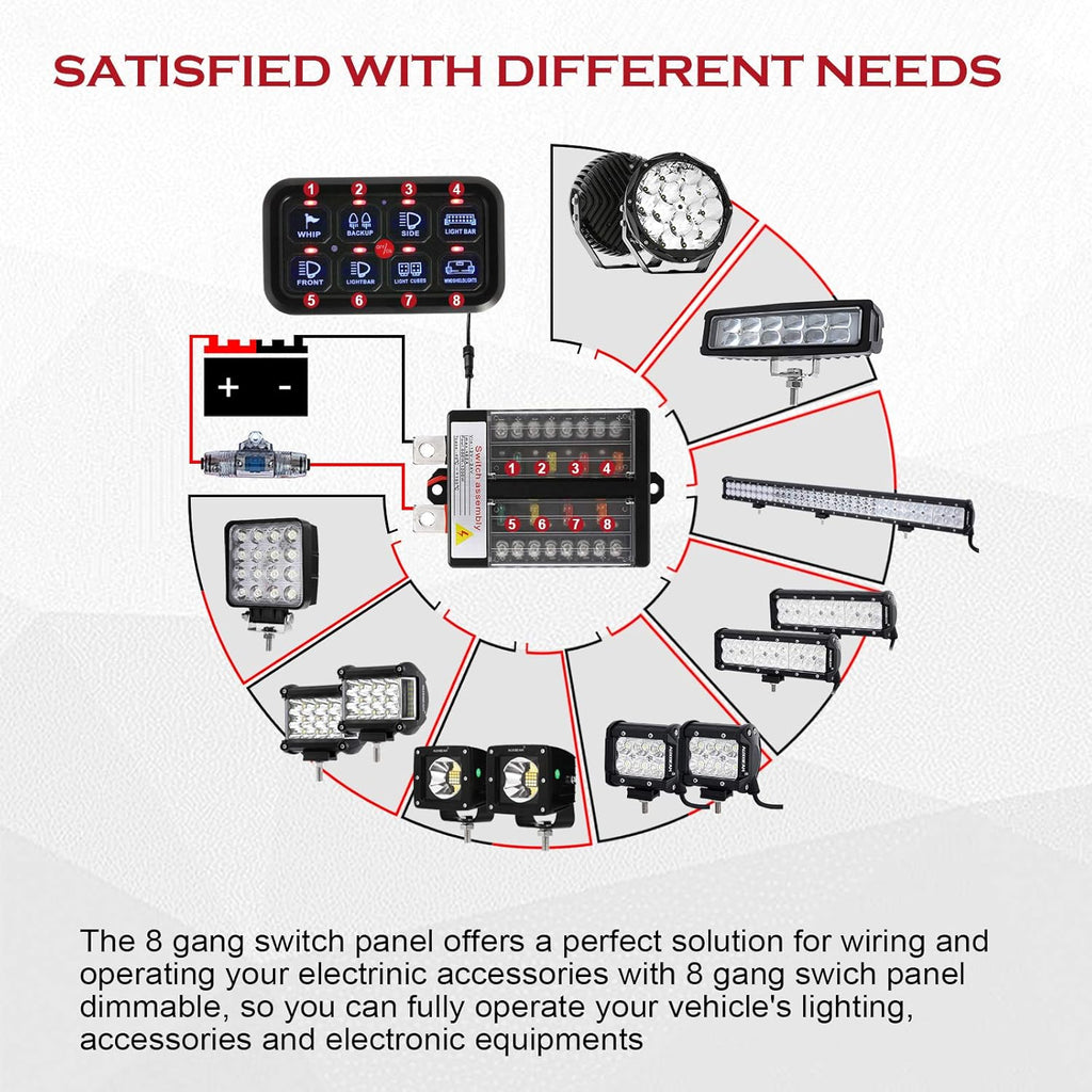 8 Gang Switch Panel with Touch Screen Z18277