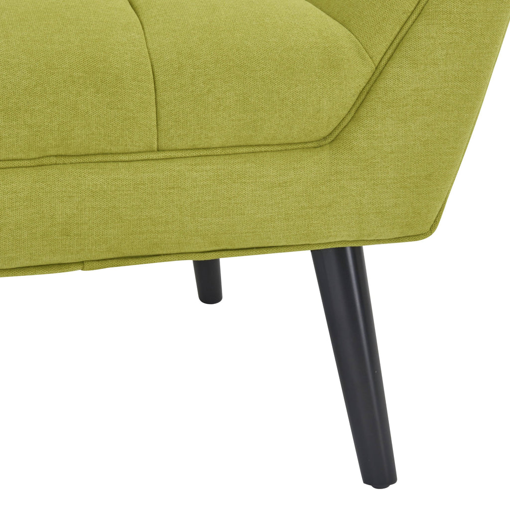 Turquoise Blue Velvet Channel Tufted Armchair Q639867