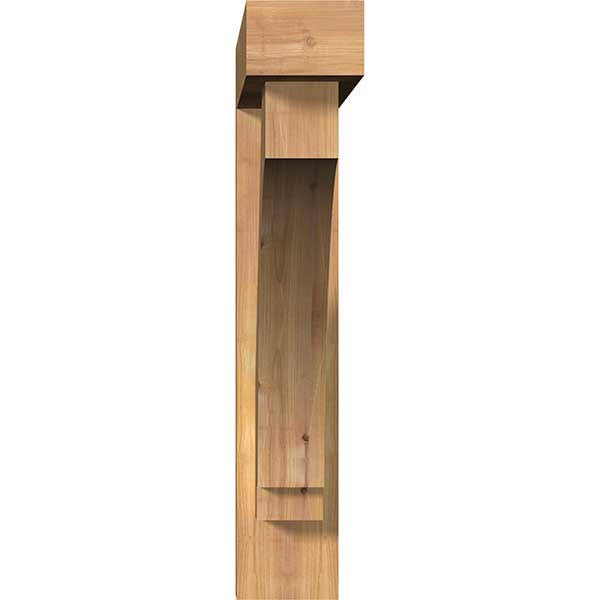 5 1/2x22W x 30x22D x 30x22H Western Red Cedar Bracket with Offset Brace V6753