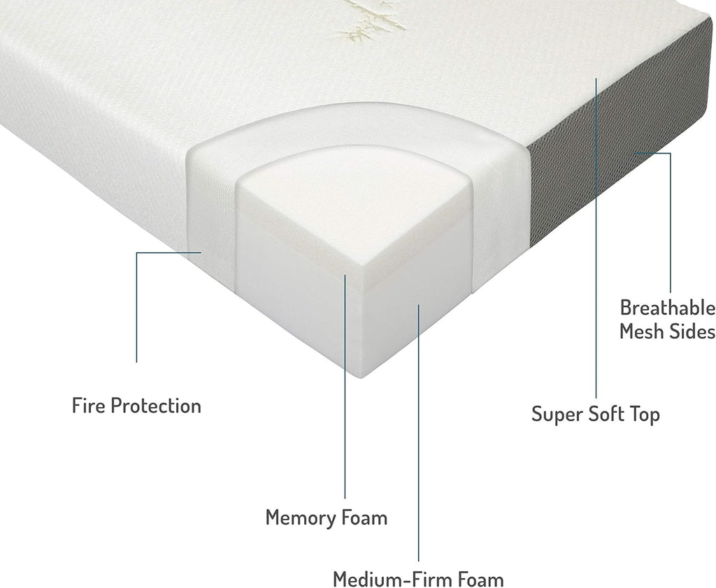 Twin XL Tri Folding Memory Foam Mattress with Washable Cover X2269