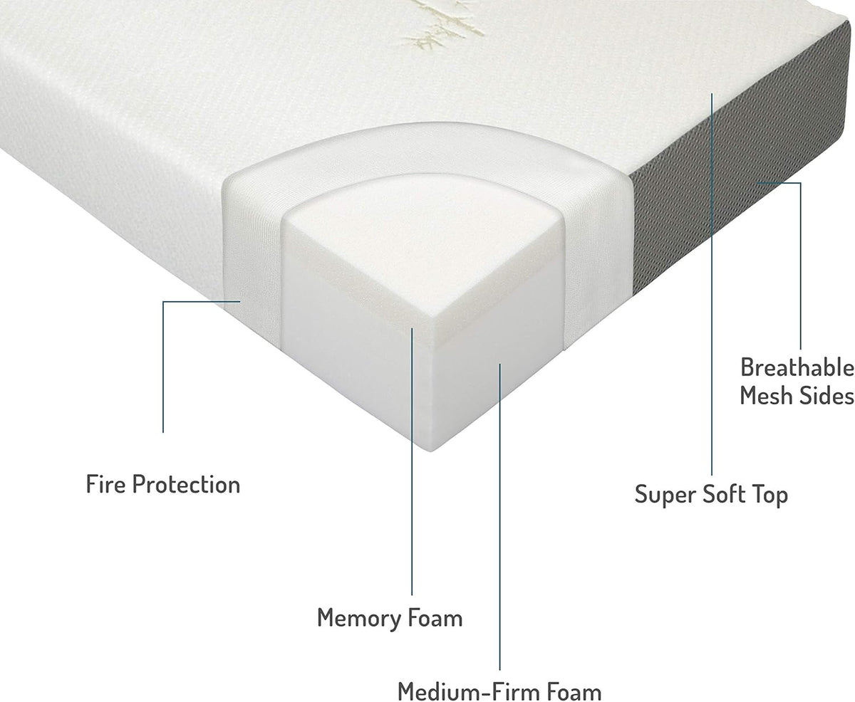 Twin XL Tri Folding Memory Foam Mattress with Washable Cover X2269