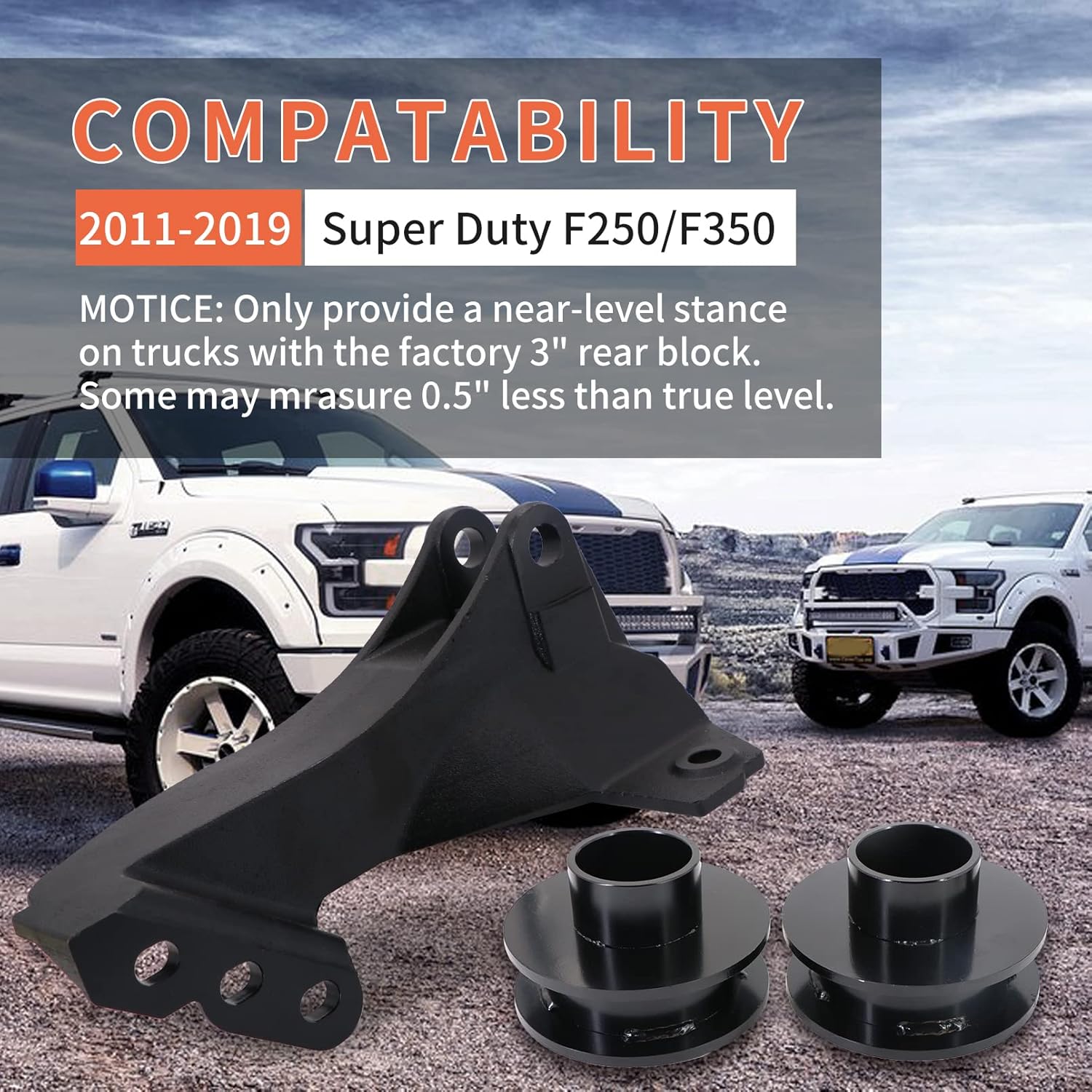 2.5” Leveling Kit with Track Bar Relocation Bracket S66478