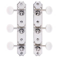 Restoration Tuners for Solid Peghead Guitar with Scallop-end, Bright Nickel H5130