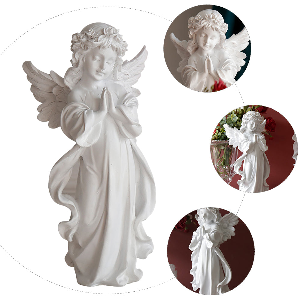 Kneeling Cherub Resin Figurine G717426