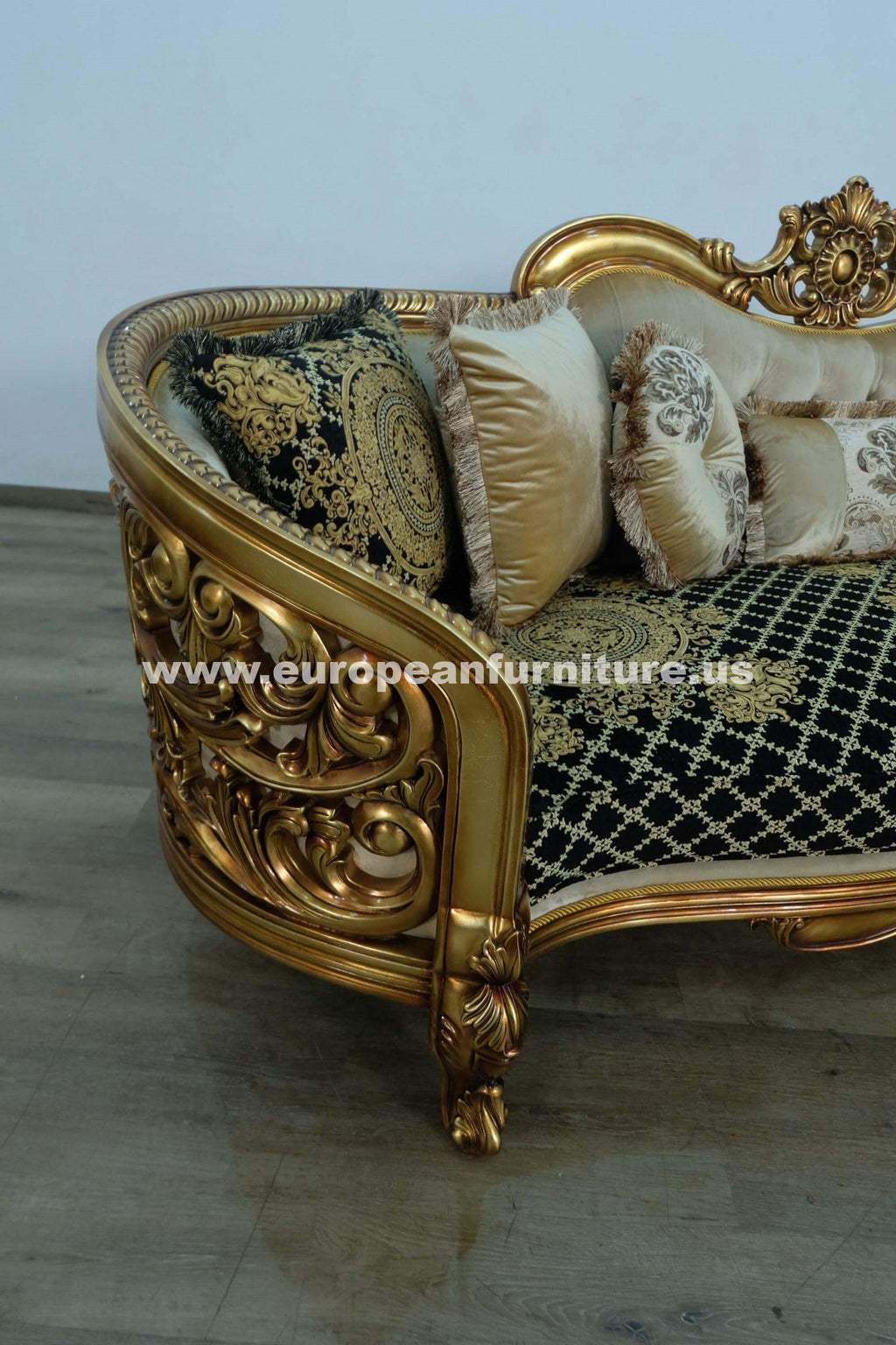 Antique-Bronze Jacquard Sofa T39820