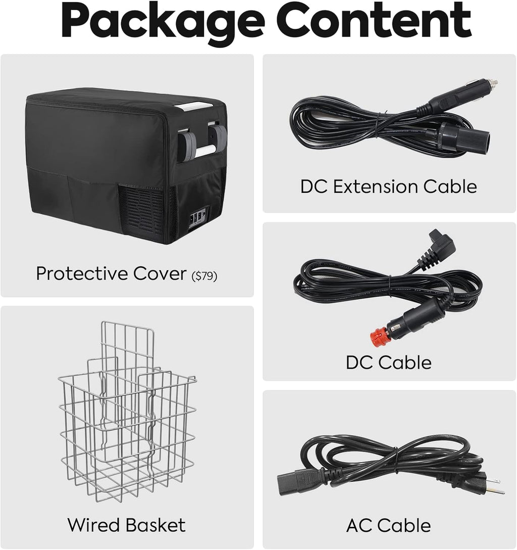 Portable Refrigerator Car Fridge Freezer, 31 Liters Compact Refrigerator I724