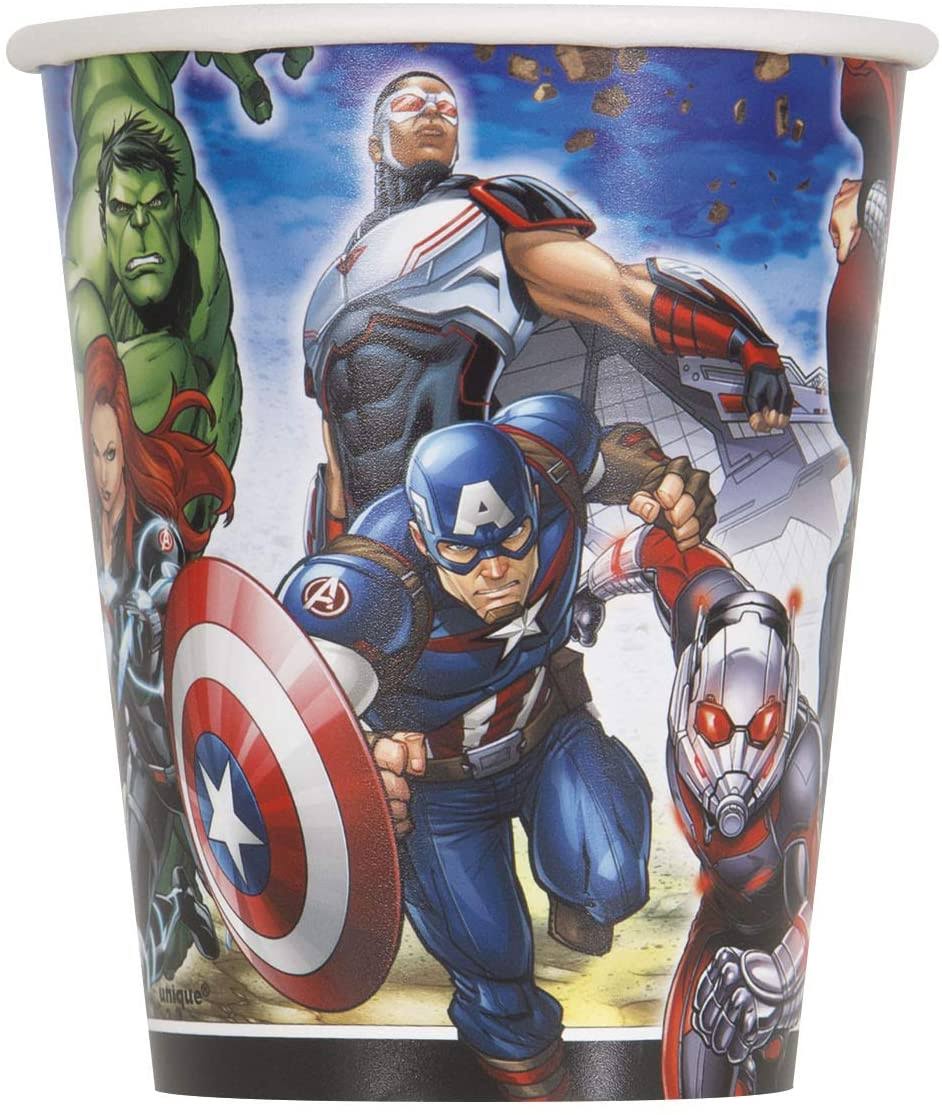 Avengers Birthday Decorations Plates Napkins Cups Table Cover Banner Plastic Cutlery Serves P250621