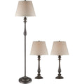 Metal Lamps in Black with Golden Highlight, Set of 3 E3452