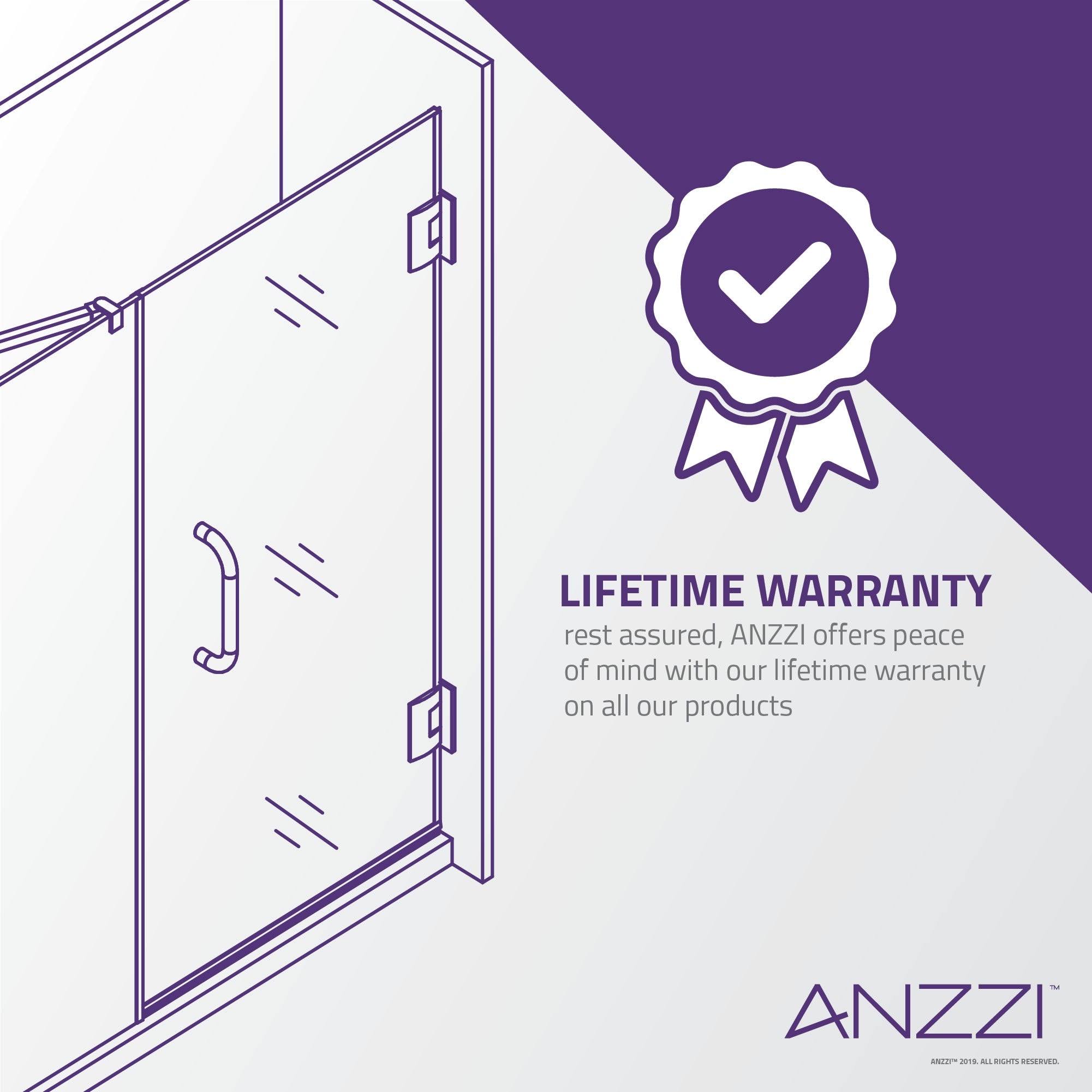 Framed Shower Door in Matte Black Z9863