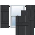 2-Pack 15-in W x 41-in H Black Board and Batten Wood Exterior Shutters S125