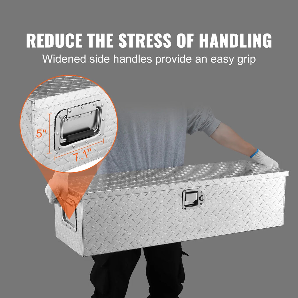 Heavy Duty Aluminum Bar Tread Truck Tool Box S363