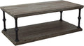 Rustic Open Storage Coffee Table, Grey Pine F861