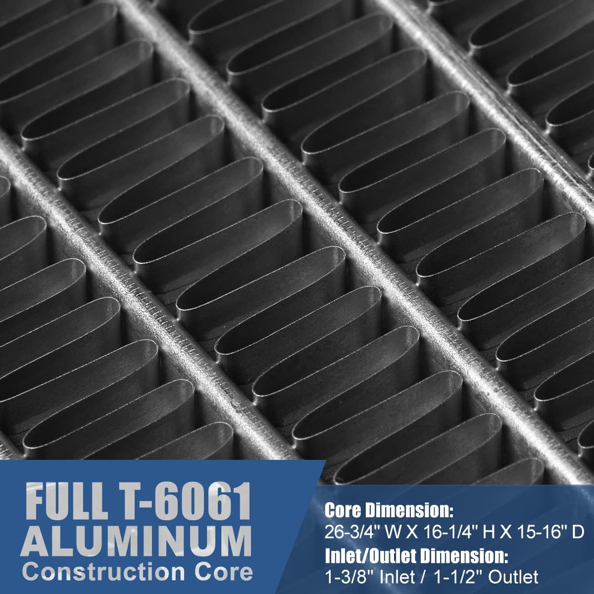 1-Row Cooling Radiator Aluminum Core W90786