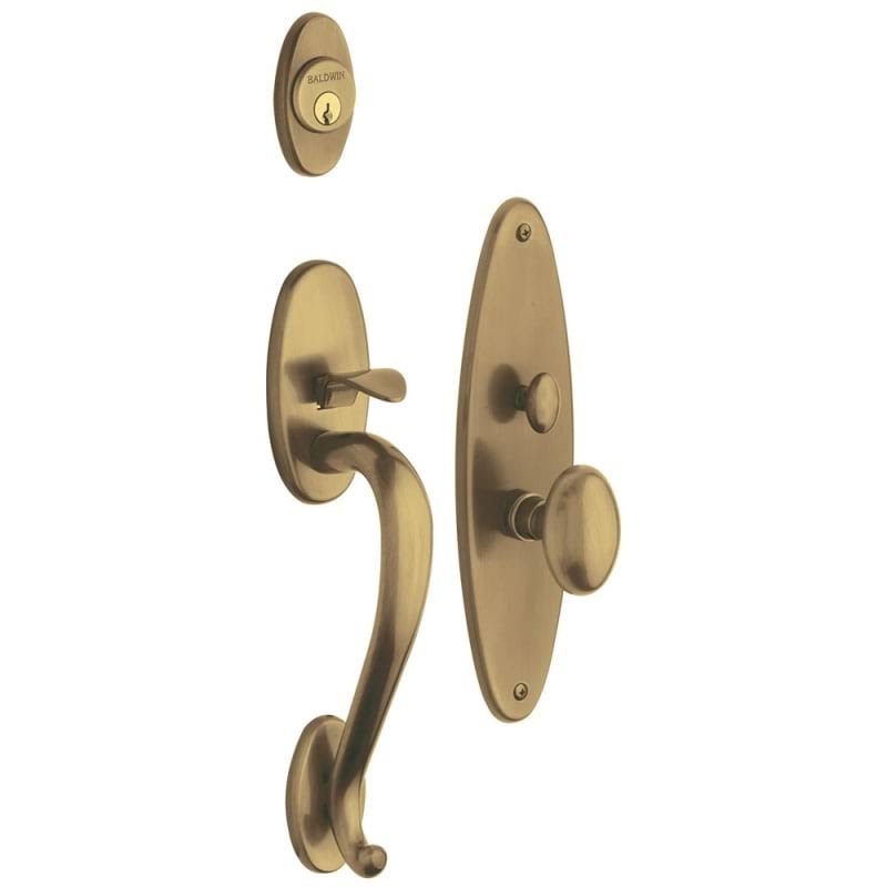 Satin Brass Full Dummy Handleset Trim Set C108