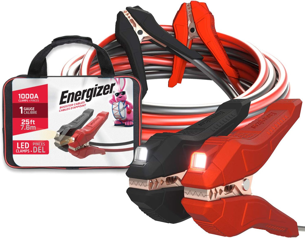 25-Feet 1-Gauge Heavy Duty Jumper Cables with Carrying Bag F862