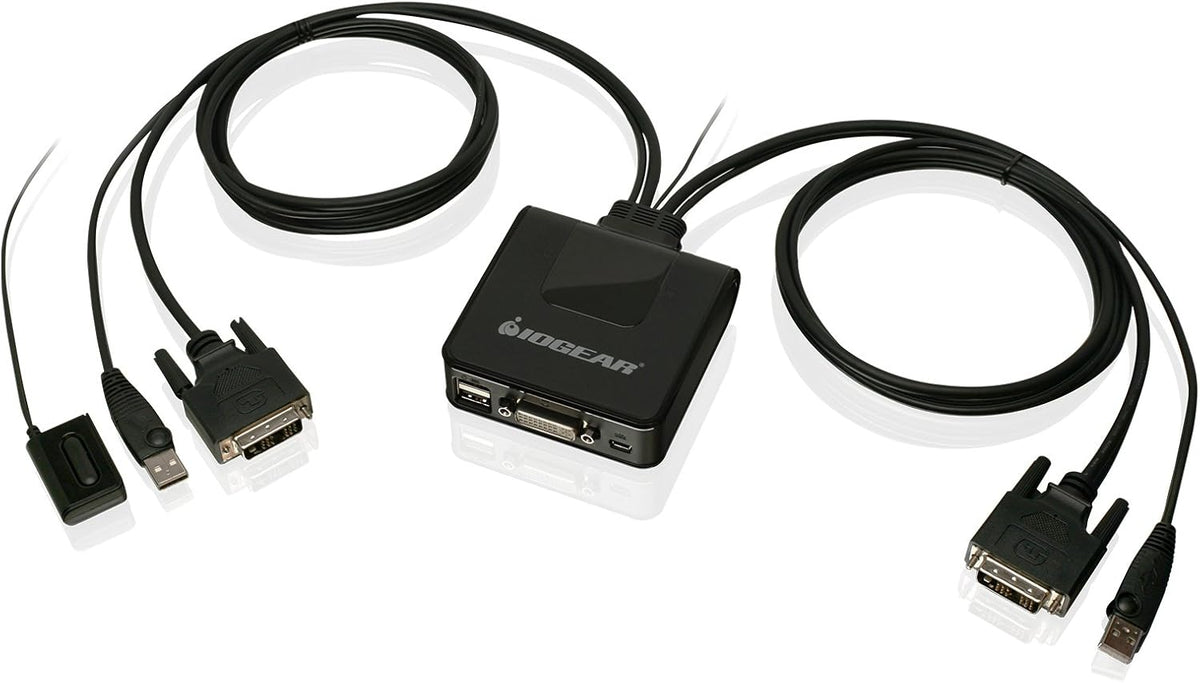 2-Port HDMI KVM Switch with Cables and Audio, Black F68764