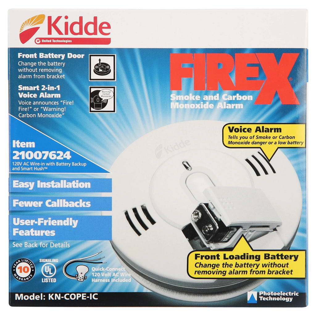Hard-Wired Photoelectric Smoke and Carbon Monoxide Detector X8103