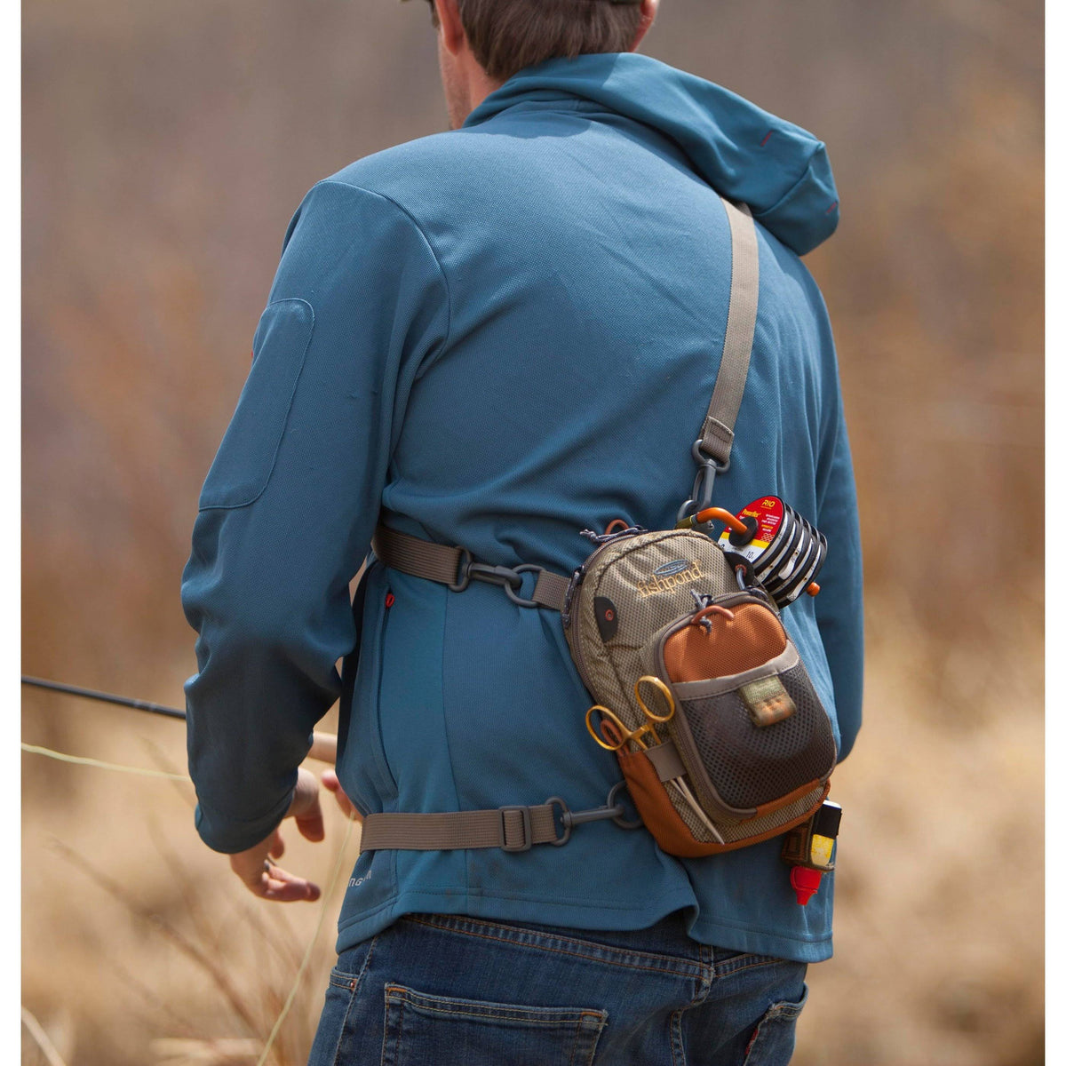 Sand Saddle Brown Vertical Chest Pack Z7488
