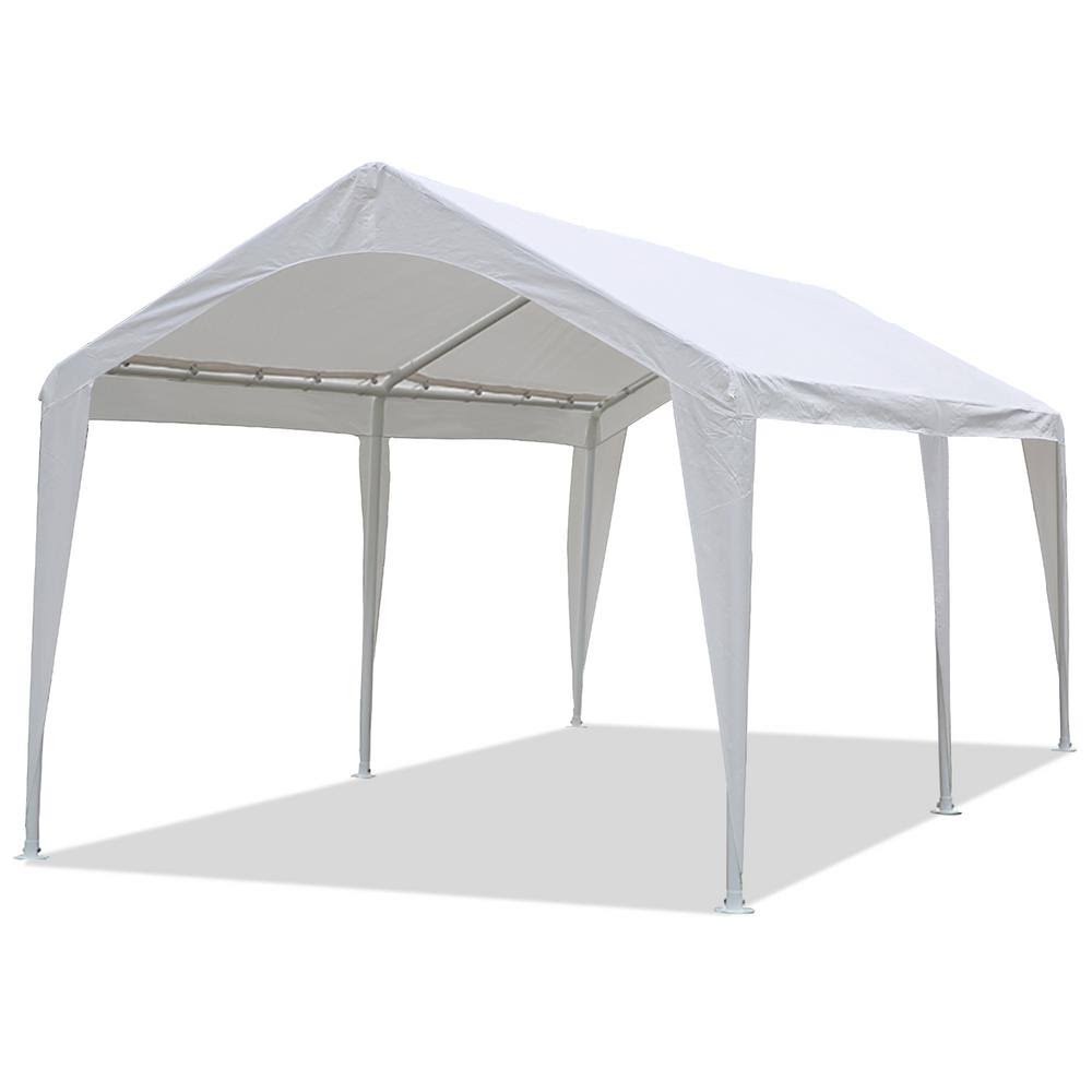 White Roof Steel Carport E189