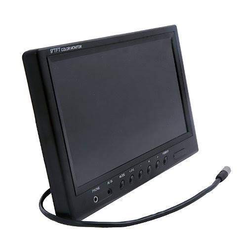 9 inch 16:9 HD 4 Split Quad Color TFT LCD Display Monitor Car Rear View Monitor T7867
