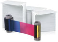 200 Premium Blank PVC Cards with YMCKOK Ribbon and Cleaning Roller J974567
