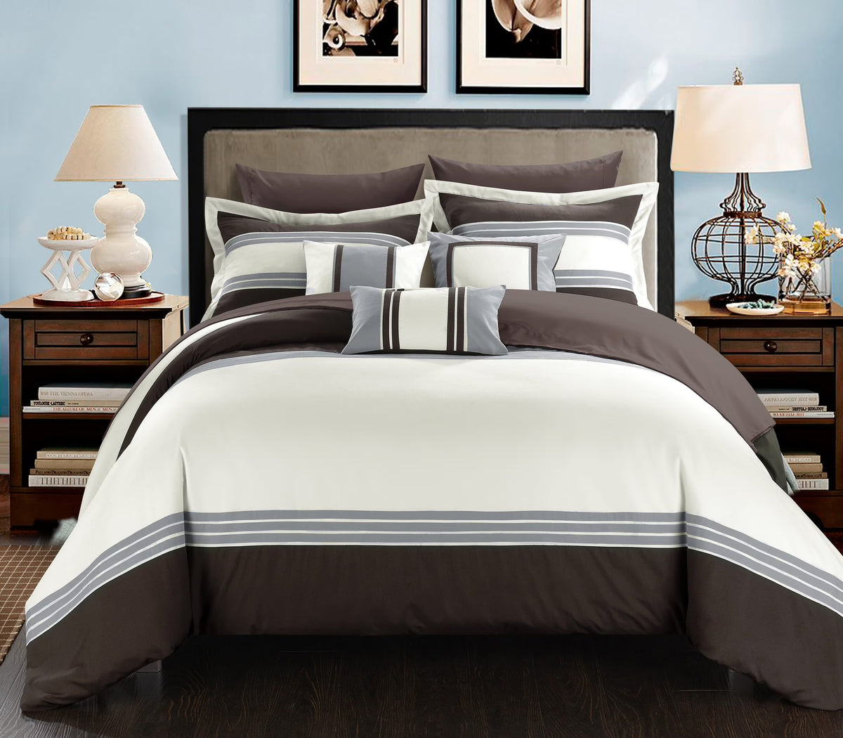 Brown Queen Comforter Set G459