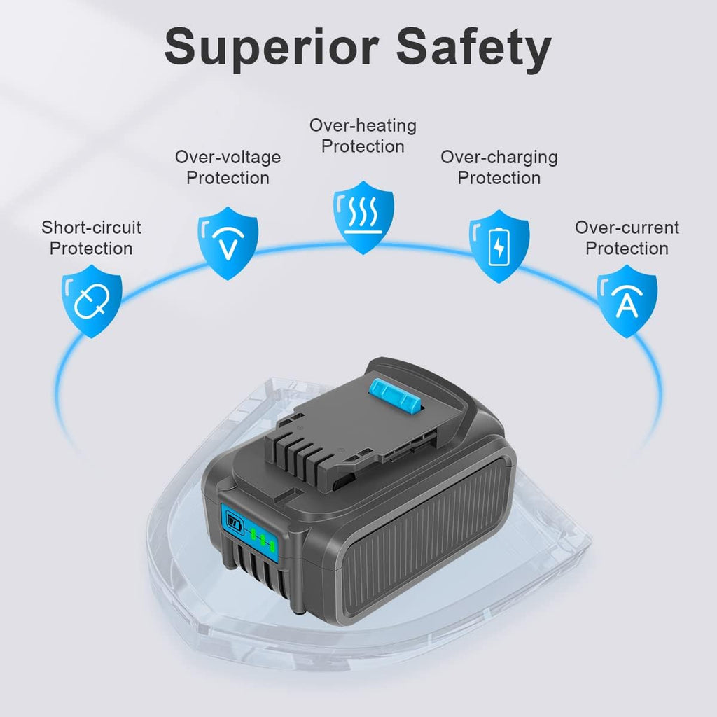 12 Packs 20V 6.0Ah Battery with LED Indicator B186