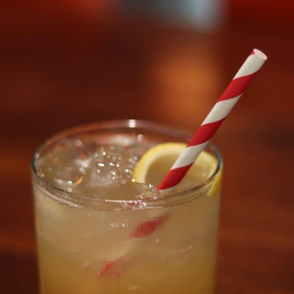 7 3/4x22 Jumbo Red White Striped Unwrapped Paper Straw M5728