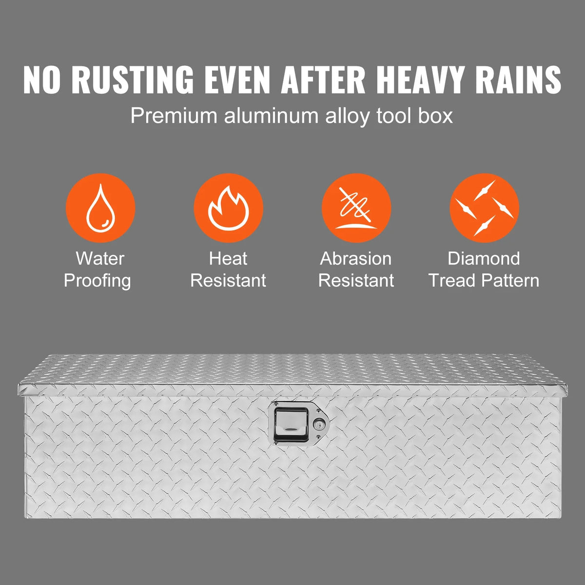 Heavy Duty Aluminum Bar Tread Truck Tool Box S363